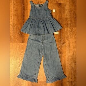 Denim Ruffle Outfit Set